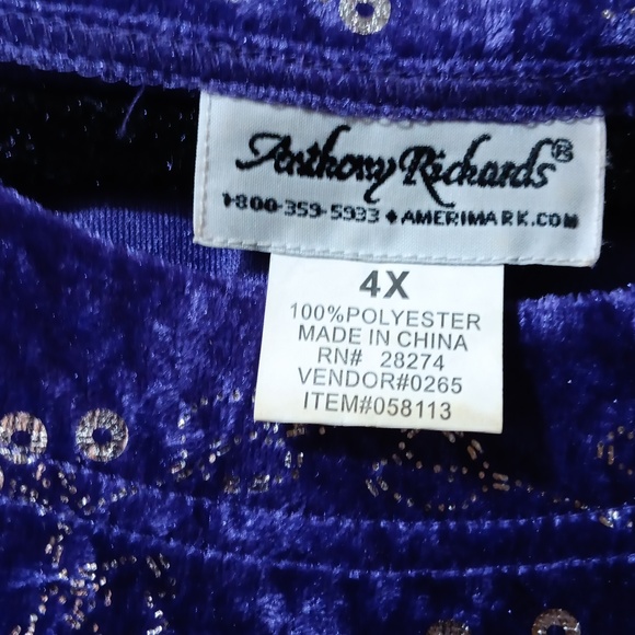Anthony Richard's festive top size 4x - Picture 3 of 7